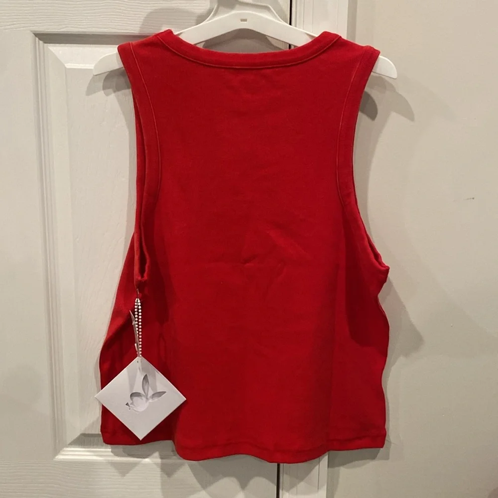 Playboy By PacSun Tank Top - Size Large - NWT! summer tops shirts red shirt y2k - Picture 5 of 10